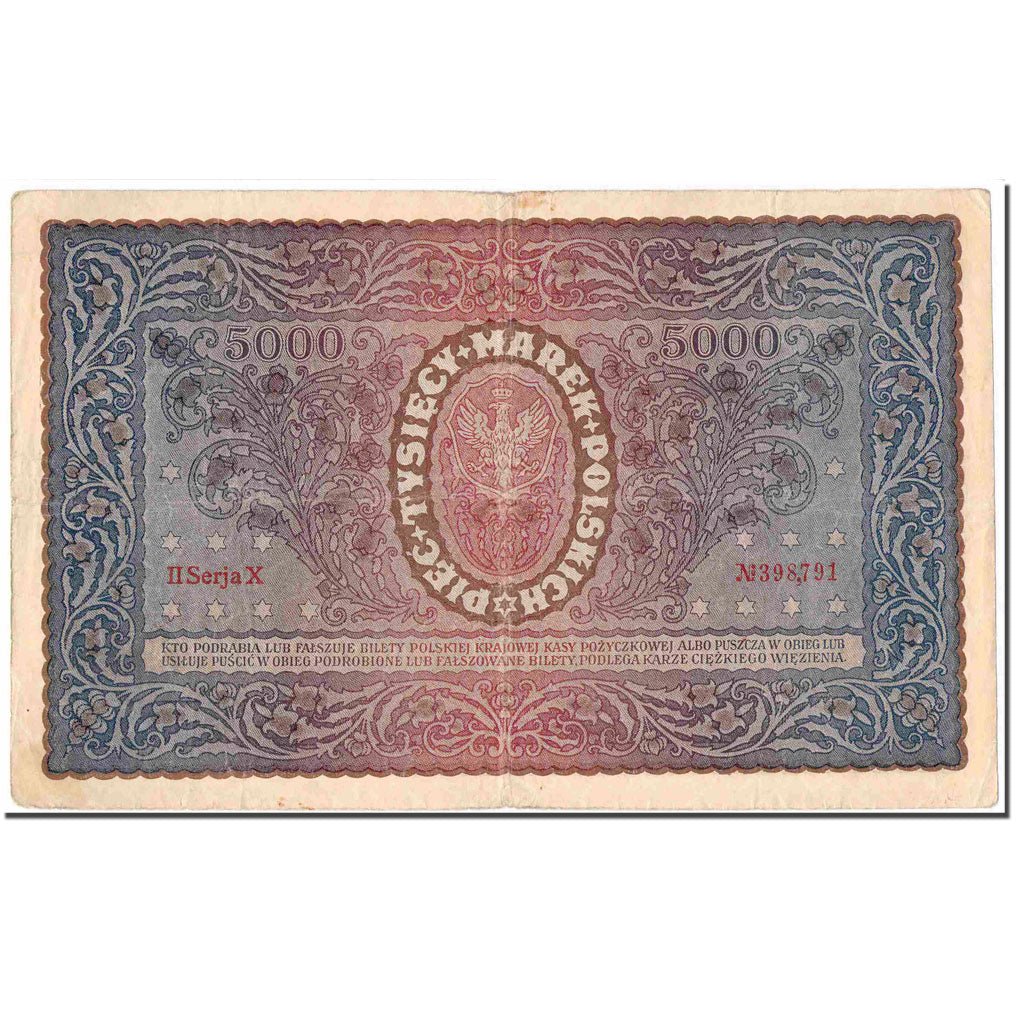 Banconote, Polonia, 5000 Marek, 1920, 1920-02-07, KM:31, BB
