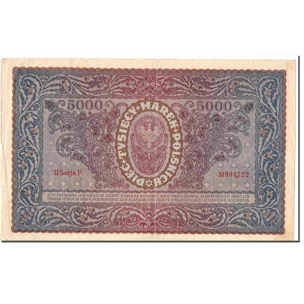 Banknote, Poland, 5000 Marek, 1920, 1920-02-07, KM:31, EF(40-45)