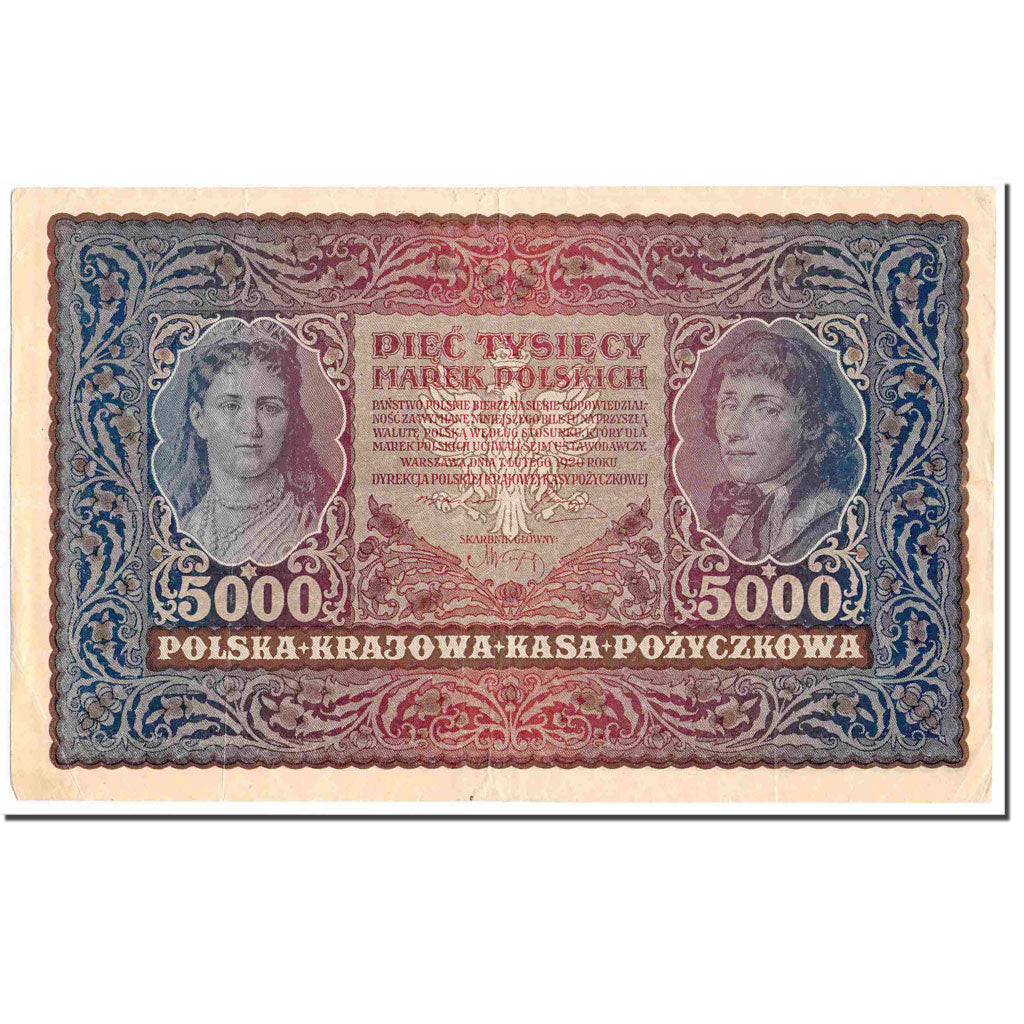 Banknote, Poland, 5000 Marek, 1920, 1920-02-07, KM:31, EF(40-45)