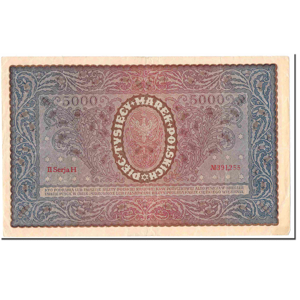 Banknote, Poland, 5000 Marek, 1920, 1920-02-07, KM:31, EF(40-45)