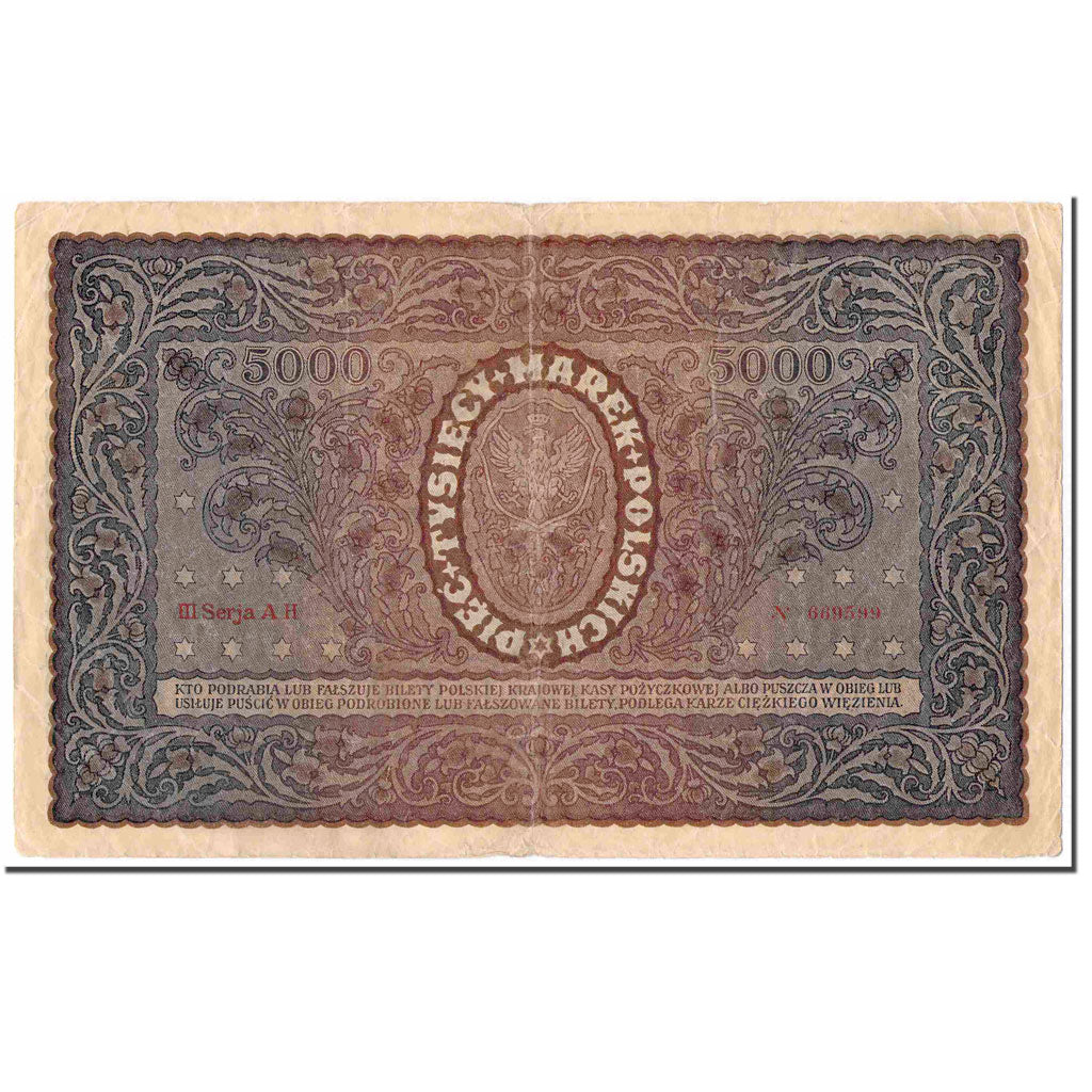 Banconote, Polonia, 5000 Marek, 1920, 1920-02-07, KM:31, BB