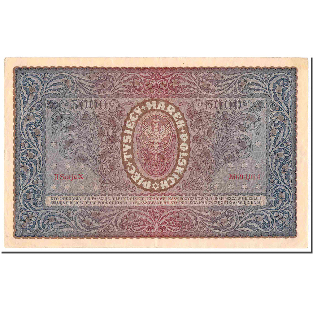 Banknote, Poland, 5000 Marek, 1920, 1920-02-07, KM:31, AU(55-58)
