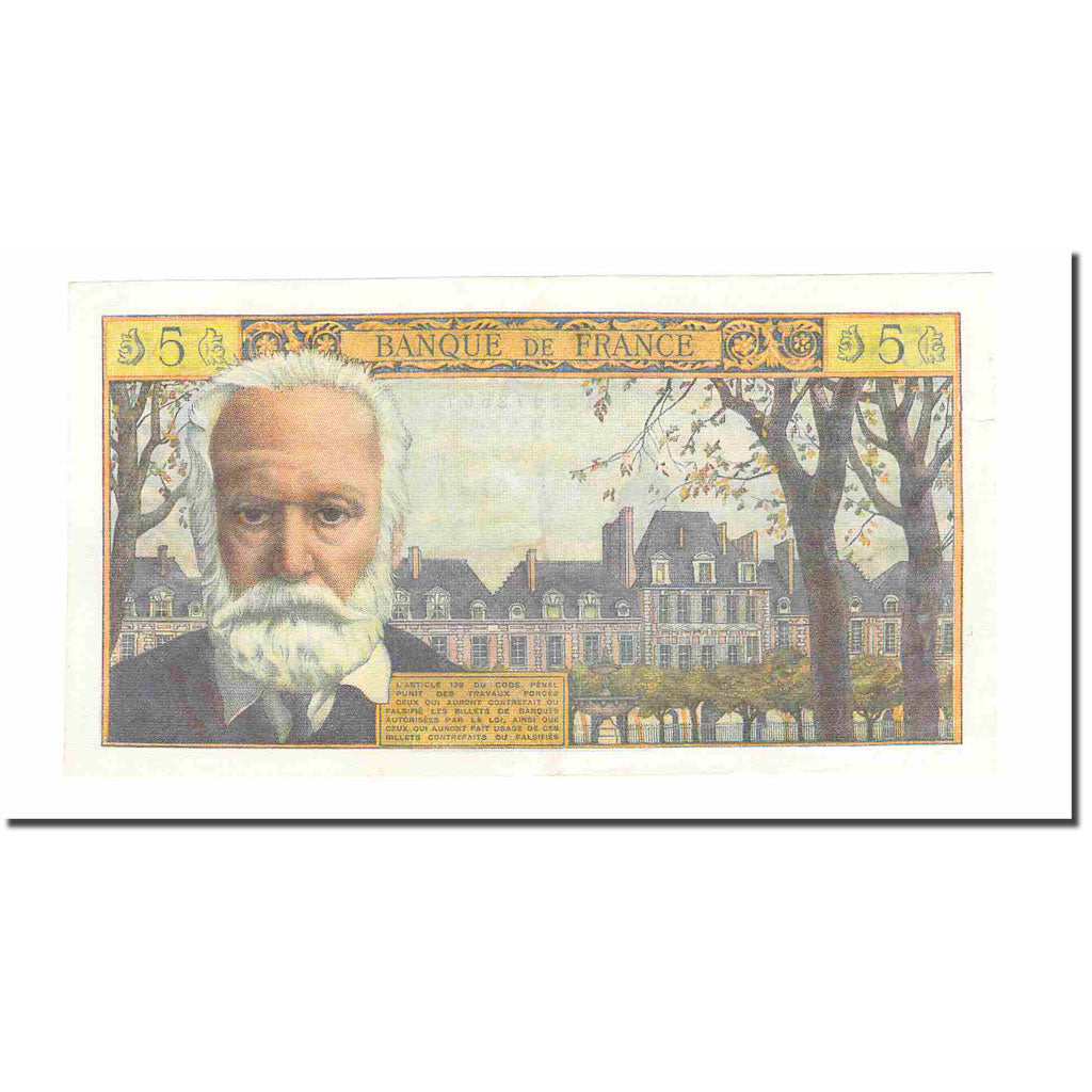Frankreich, 5 Nouveaux Francs, Victor Hugo, 1961, 1961-11-02, VZ, Fayette:56.9