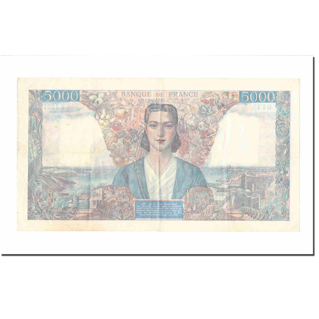 France, 5000 Francs, Empire Français, 1945, 1945-10-10, EF(40-45), KM:103c