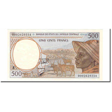 Banknote, Central African States, 500 Francs, 2002, KM:201Eh, AU(55-58)