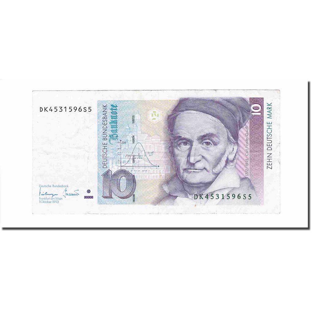 Banknote, GERMANY - FEDERAL REPUBLIC, 10 Deutsche Mark, 1993, 1993-10-01