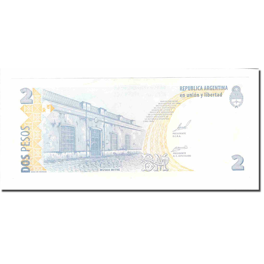 Banknote, Argentina, 2 Pesos, 2002-2003, KM:352, UNC(60-62)