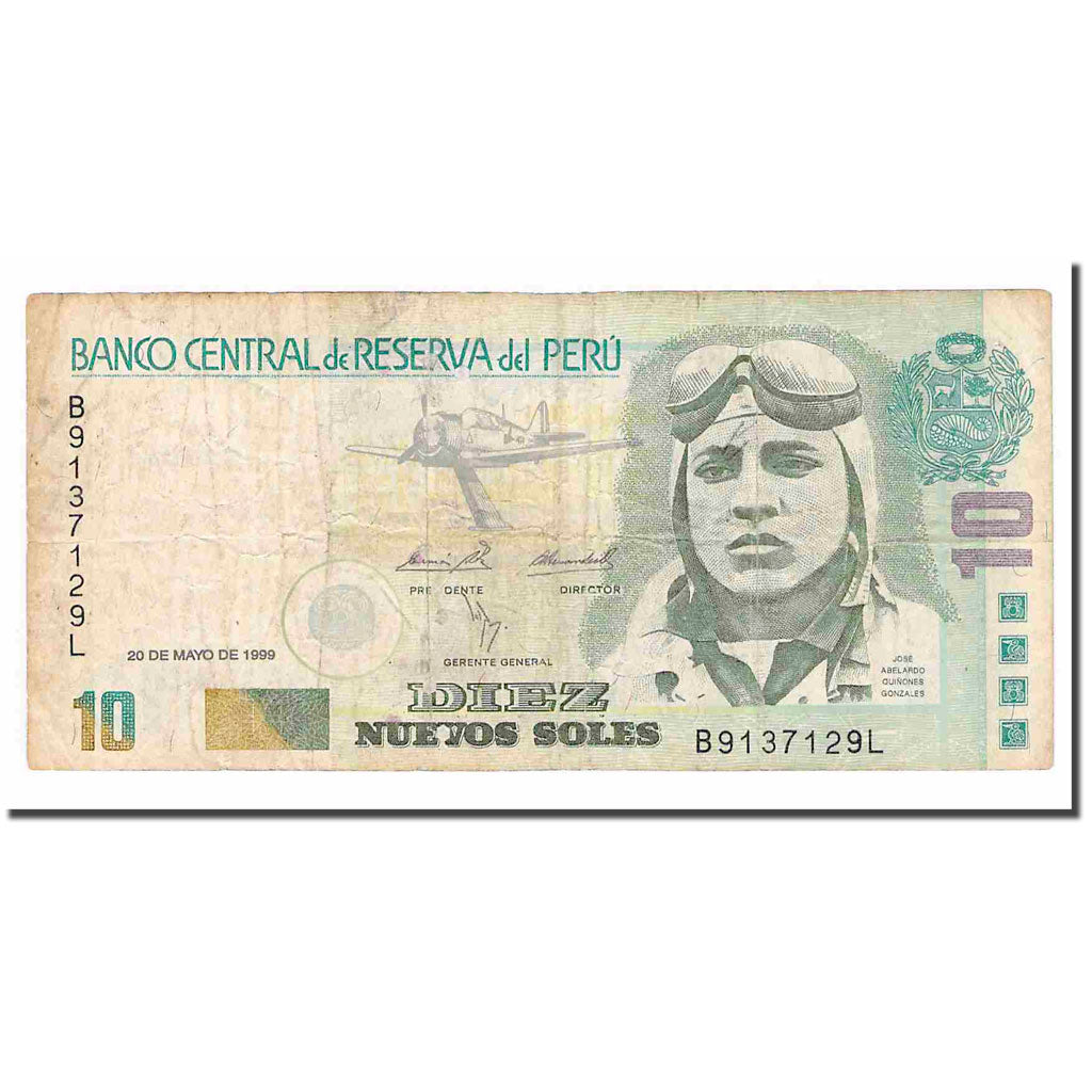 Billete, 10 Nuevos Soles, 1999, Perú, 1999-05-20, KM:166, BC