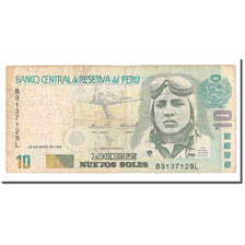 Geldschein, Peru, 10 Nuevos Soles, 1999, 1999-05-20, KM:166, S