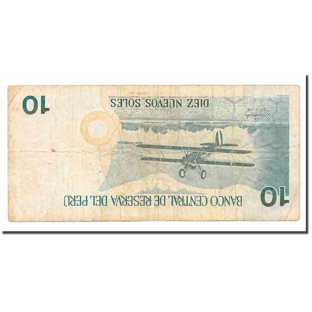 Billete, 10 Nuevos Soles, 1999, Perú, 1999-05-20, KM:166, BC