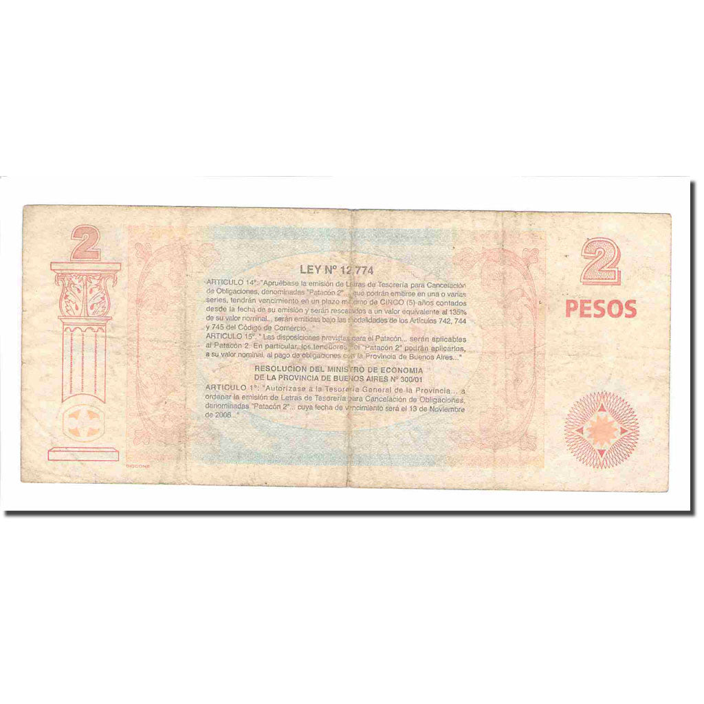 Banknote, Argentina, 2 Pesos, 2002, 2002-07-01, KM:S2311, F(12-15)