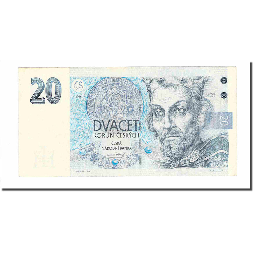 Banknote, Czech Republic, 20 Korun, 1994, KM:10a, EF(40-45)