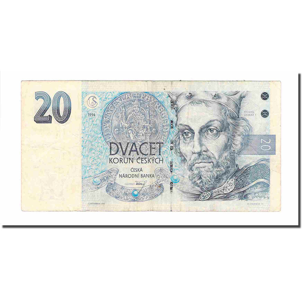 Banknote, Czech Republic, 20 Korun, 1994, KM:10a, VF(20-25)