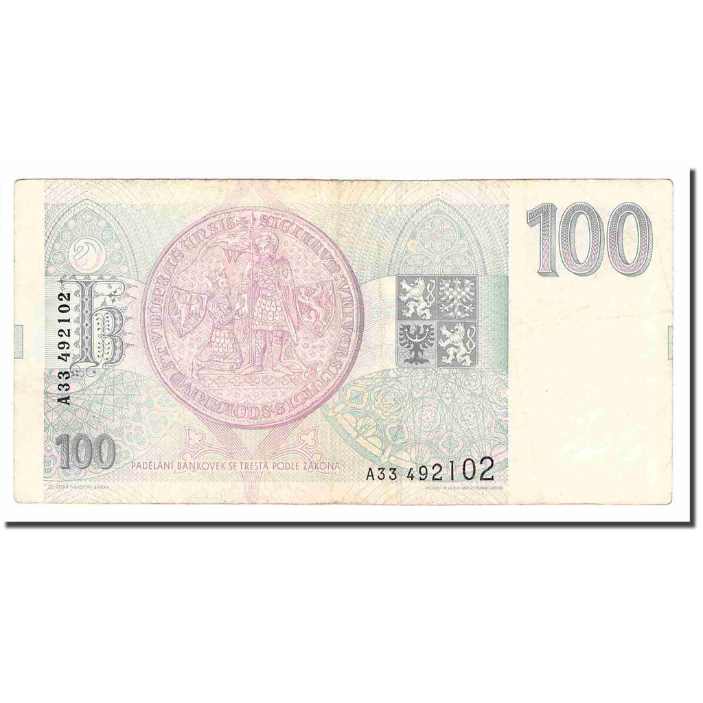 Banknote, Czech Republic, 100 Korun, 1993, KM:12, EF(40-45)