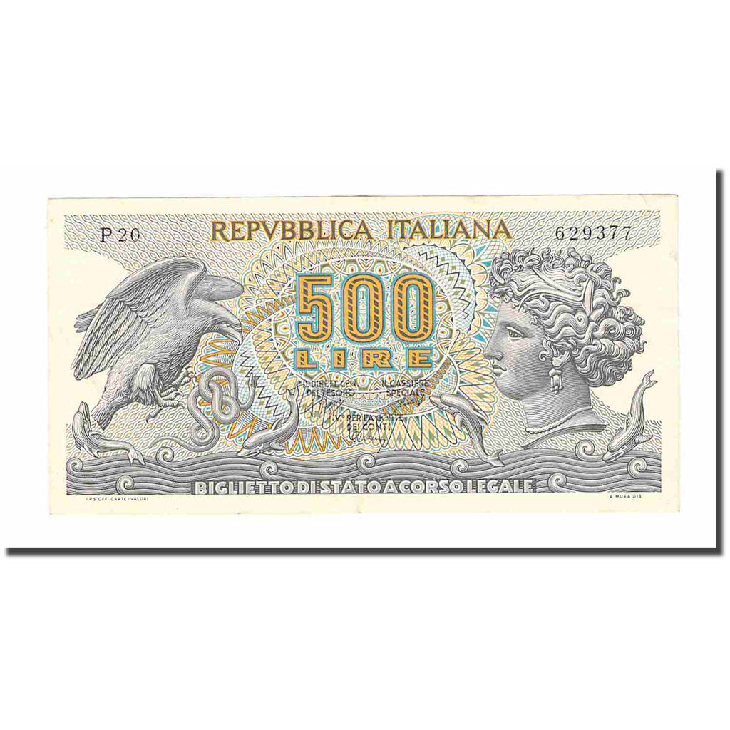 Banknote, Italy, 500 Lire, Undated (1966-70), 1966-1970, KM:93a, AU(55-58)