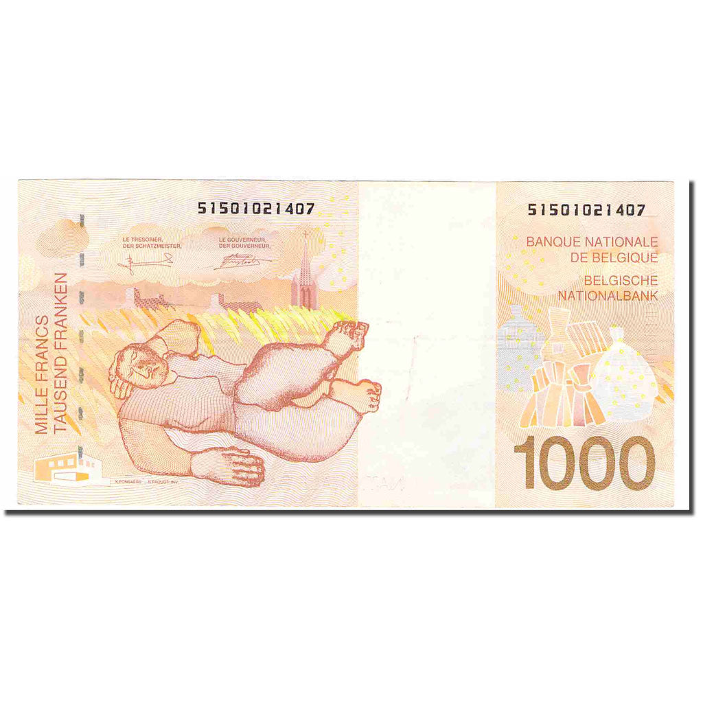 Banknote, Belgium, 1000 Francs, 1994-1997, Undated (1997), KM:150, EF(40-45)