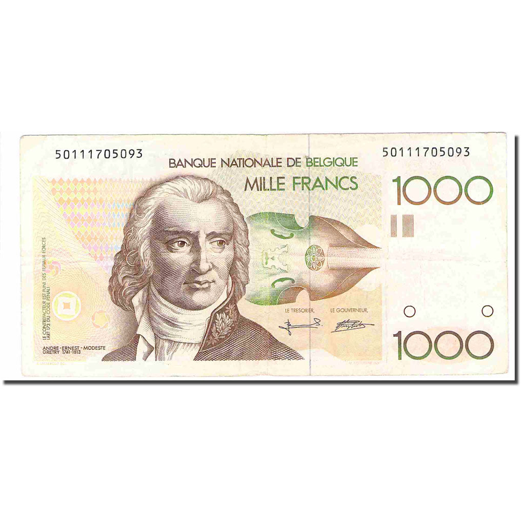 Banknote, Belgium, 1000 Francs, Undated (1980-96), KM:144a, EF(40-45)