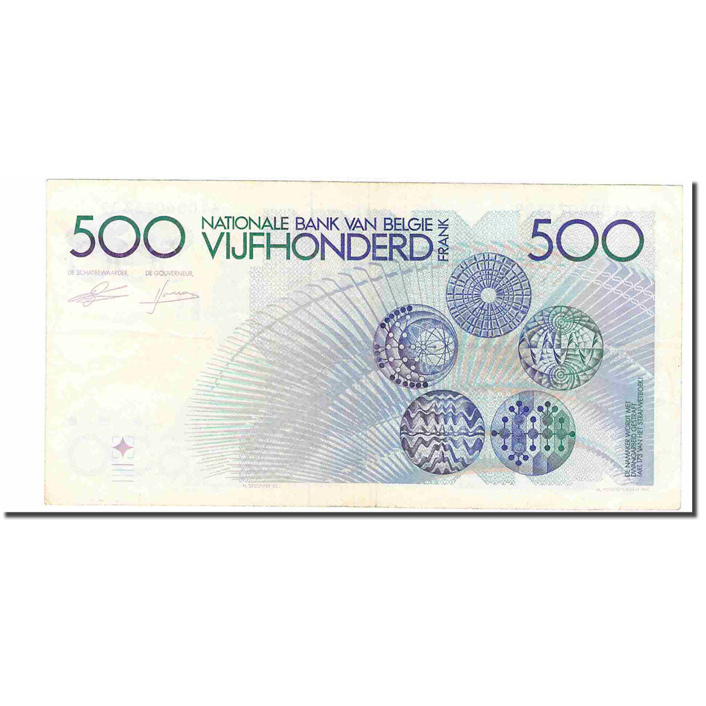Banknote, Belgium, 500 Francs, 1982, KM:141a, EF(40-45)