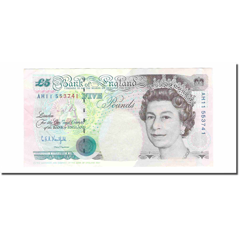 Banknote, Great Britain, 5 Pounds, 1990, KM:382a, AU(55-58)