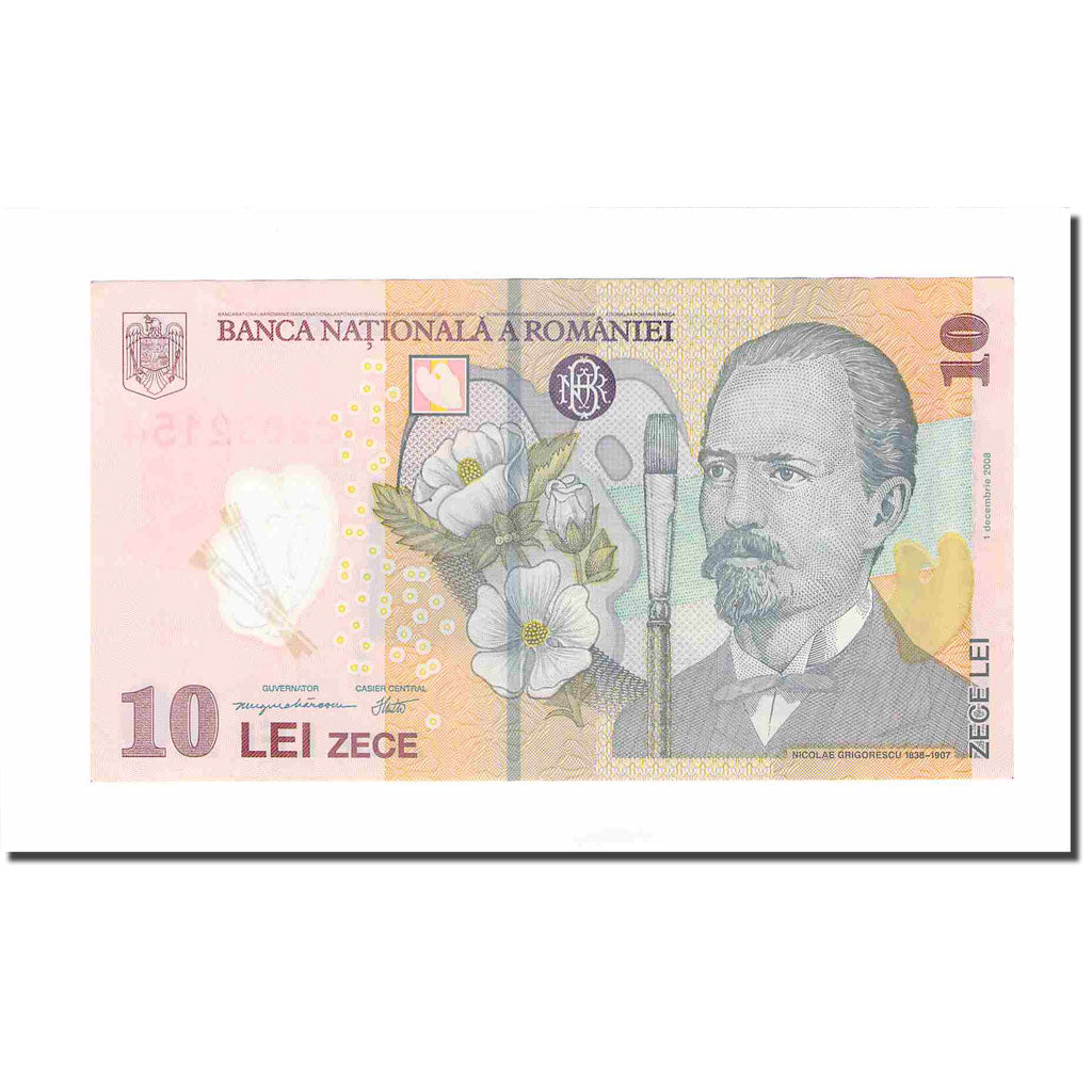 Banknote, Romania, 10 Lei, 2008, KM:119b, AU(55-58)
