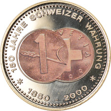 Switzerland, Medal, 150 Ans de la Monnaie Suisse, 1 Rappen, 2000, MS(64)