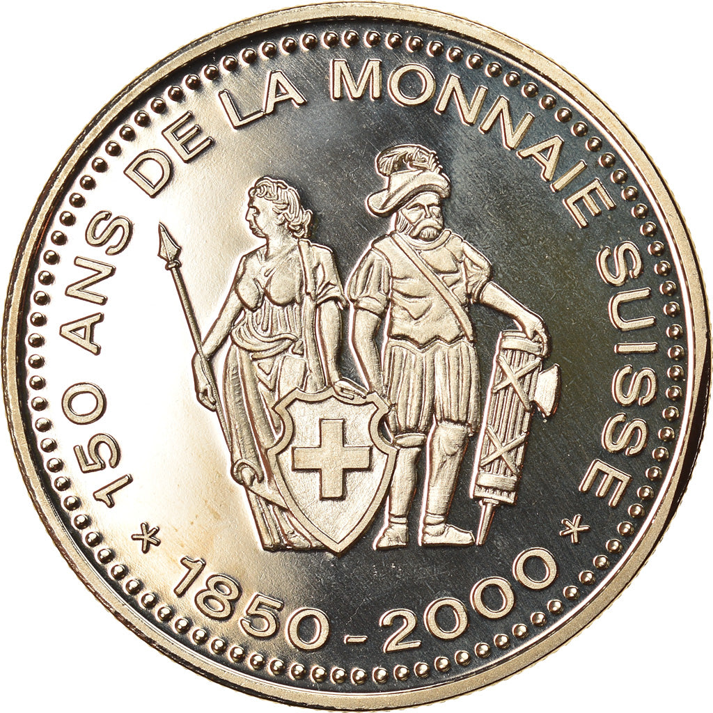 Switzerland, Medal, 150 Ans de la Monnaie Suisse, 1 Rappen, 2000, MS(64)