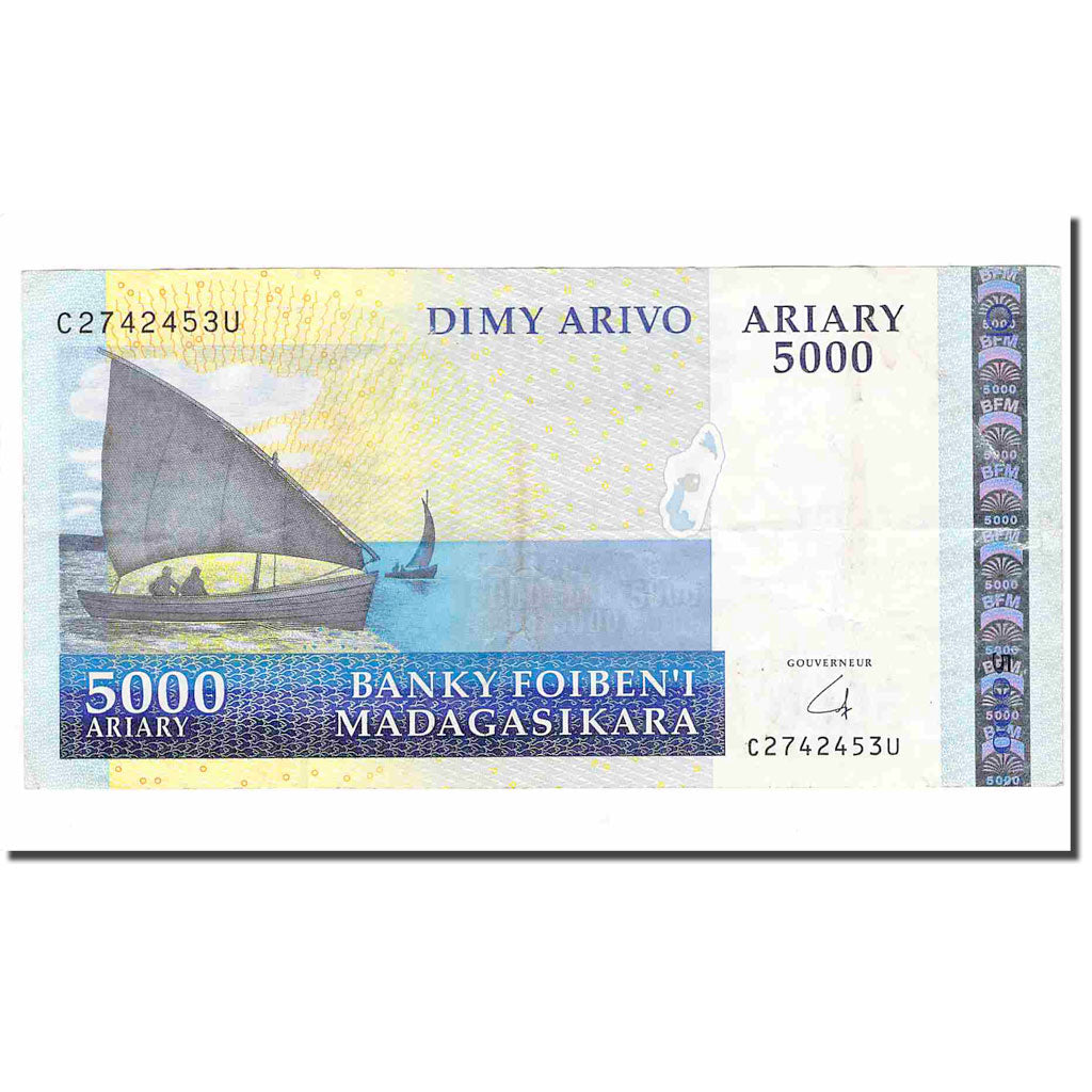 Banknote, Madagascar, 5000 Ariary, 2003, KM:91b, EF(40-45)