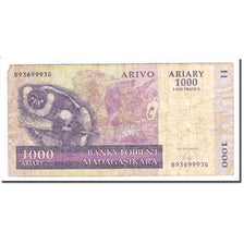 Banknot, Madagascar, 1000 Ariary, 2004, Undated (2004), KM:89b, VF(20-25)