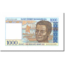 Banknot, Madagascar, 1000 Francs = 200 Ariary, 1994, Undated (1994), KM:76b