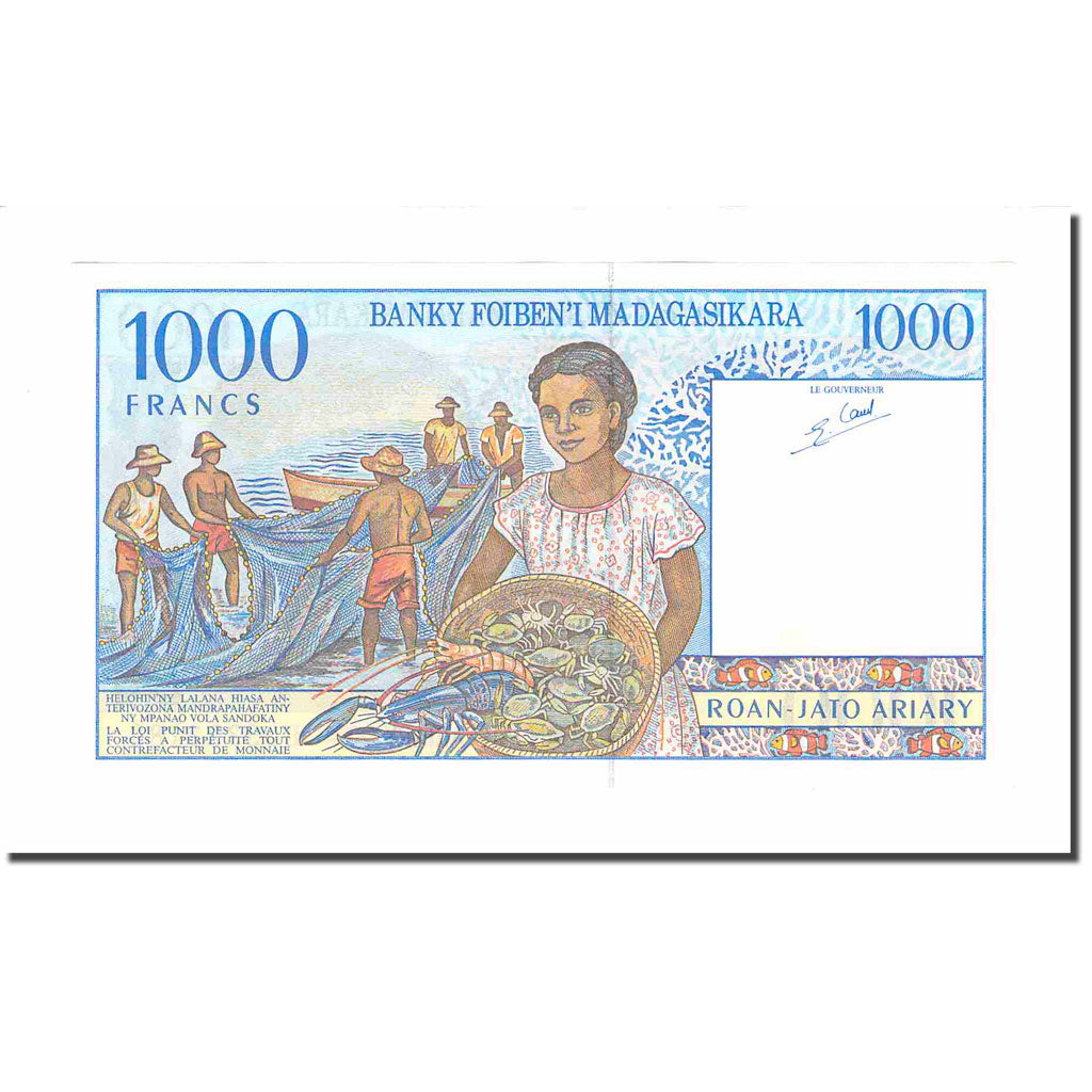 Banknote, Madagascar, 1000 Francs = 200 Ariary, 1994, Undated (1994), KM:76b