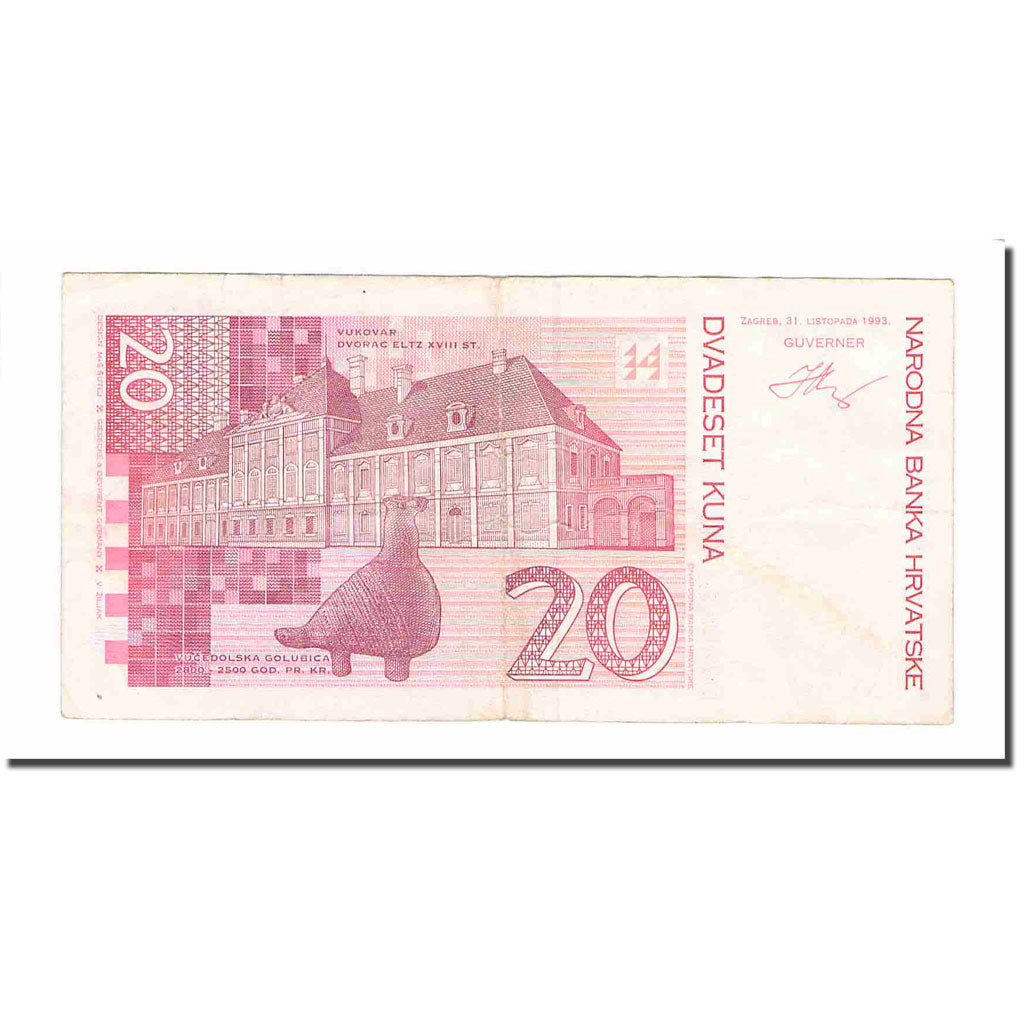 Banknote, Croatia, 20 Kuna, 1993, 1993-10-31, KM:30a, EF(40-45)