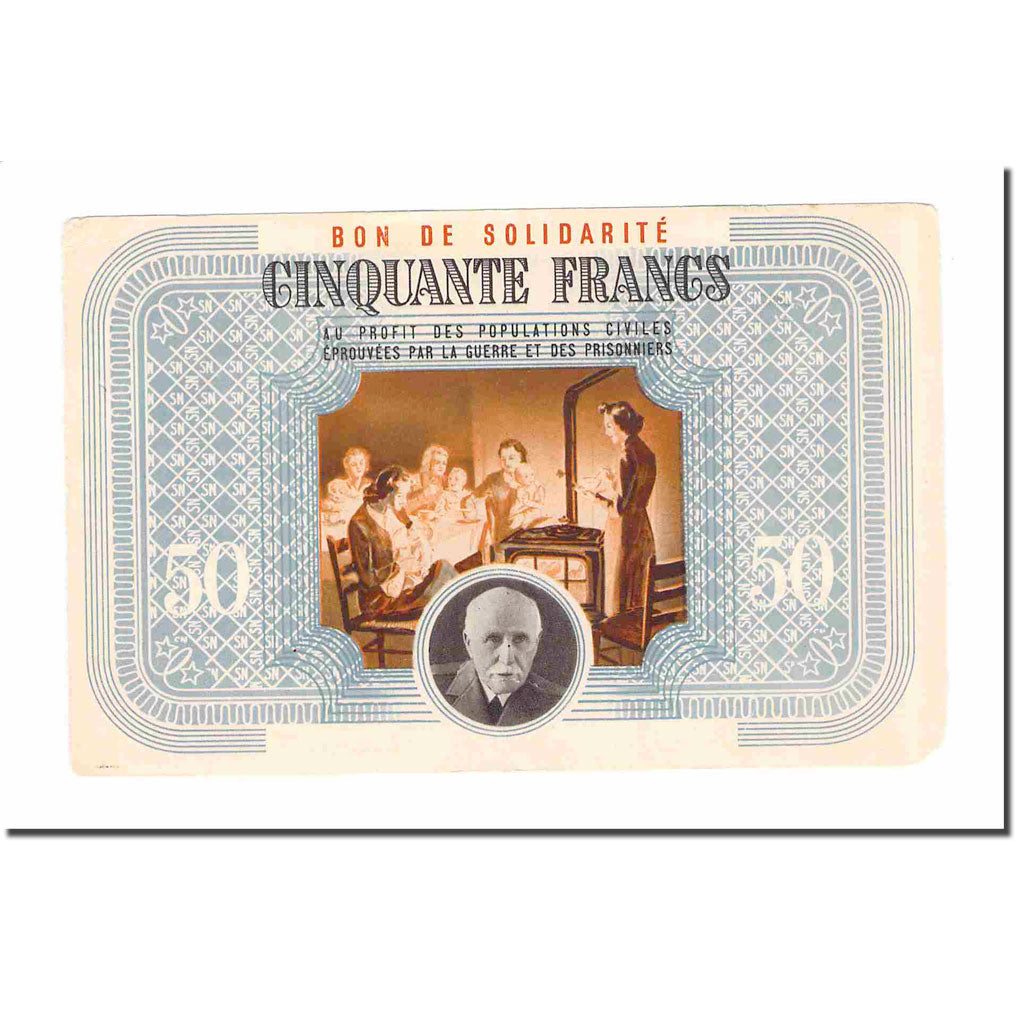 France, Bon de Solidarité, 50 Francs, Bon de solidarité, AU(50-53)