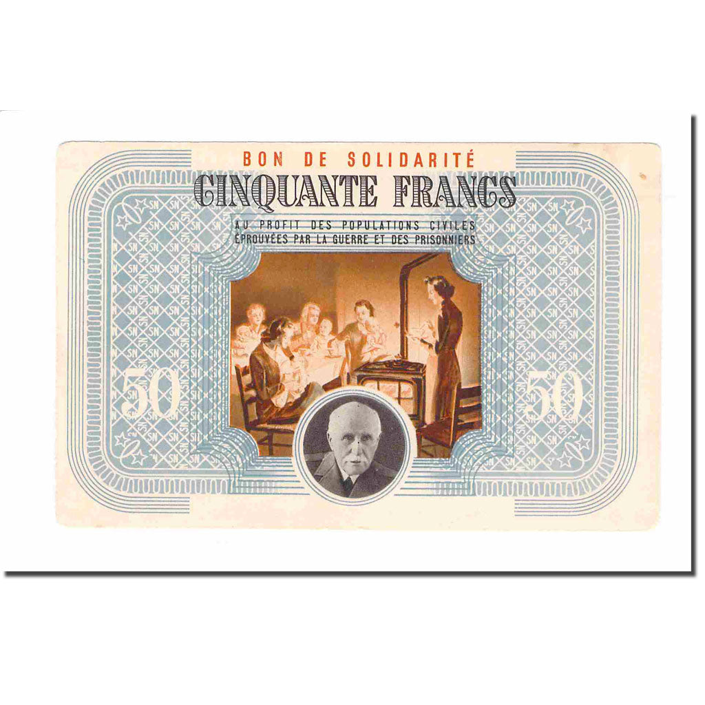 França, Bon de Solidarité, 50 Francs, Bon de solidarité, AU(50-53)