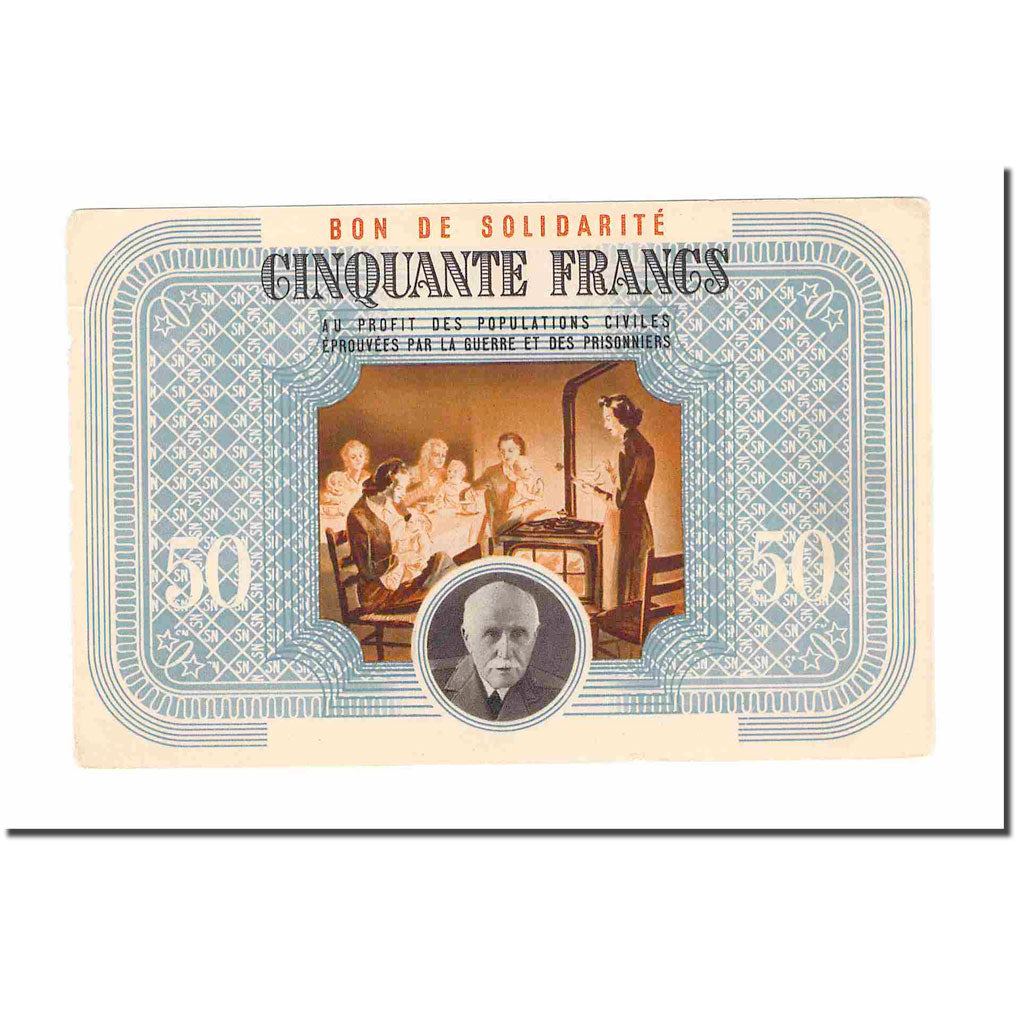 França, Bon de Solidarité, 50 Francs, Bon de solidarité, AU(50-53)