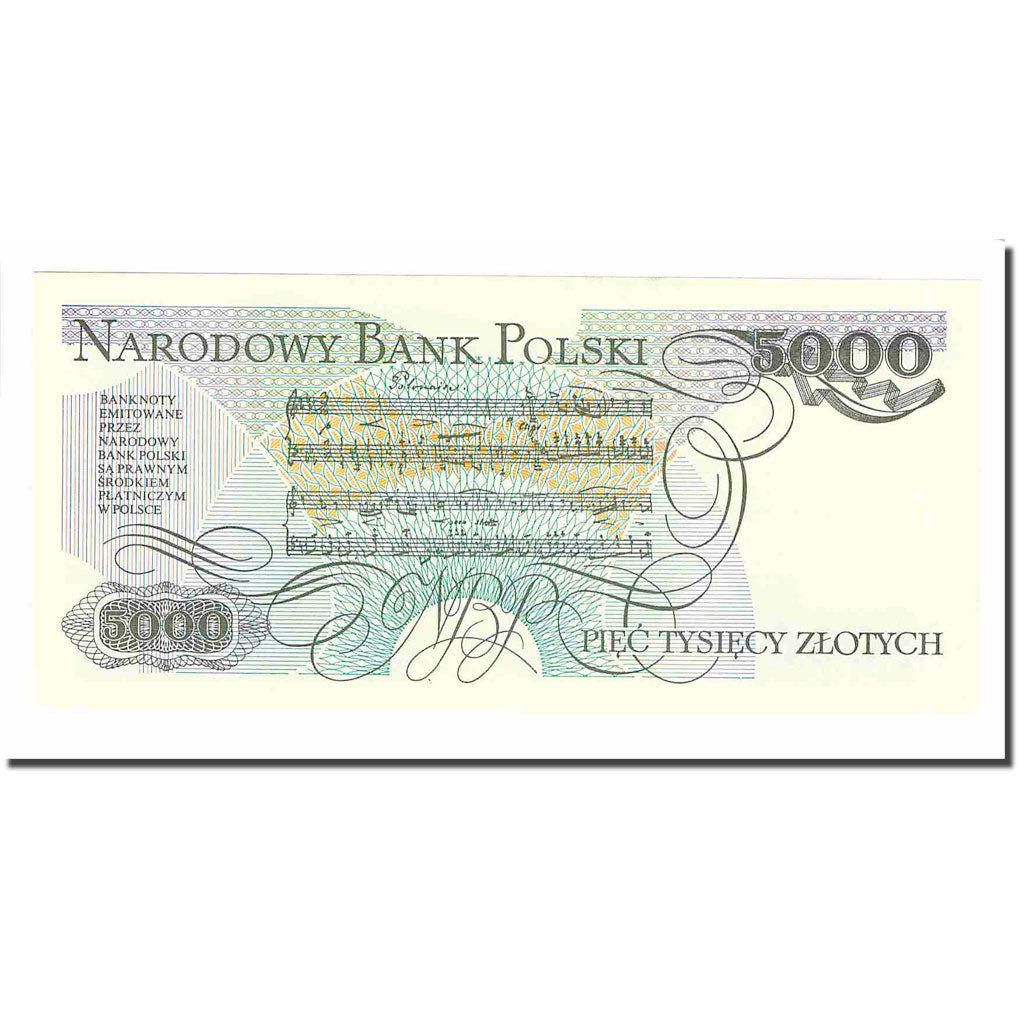 Banknote, Poland, 5000 Zlotych, 1988, 1988-12-01, KM:150c, UNC(64)