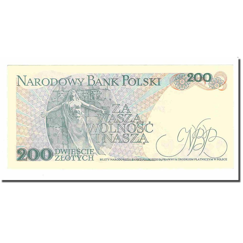 Banknote, Poland, 200 Zlotych, 1986, 1986-06-01, KM:144c, UNC(63)