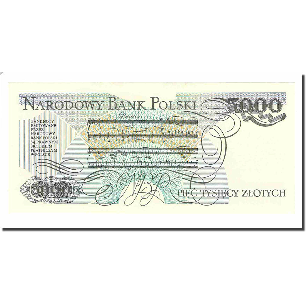 Banconote, Polonia, 5000 Zlotych, 1988, 1988-12-01, KM:150c, SPL