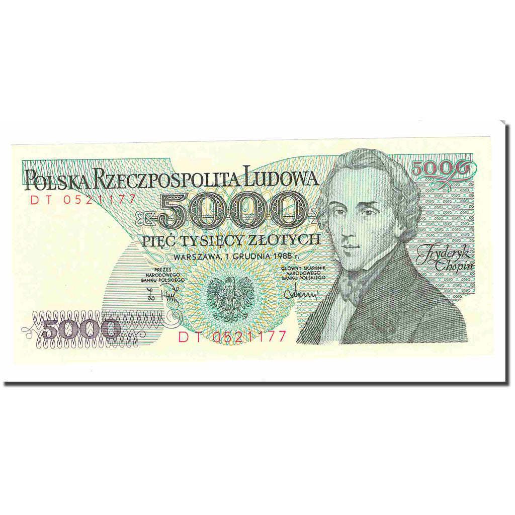 Banknote, Poland, 5000 Zlotych, 1988, 1988-12-01, KM:150c, UNC(63)