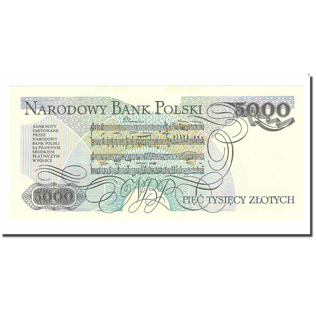 Banknote, Poland, 5000 Zlotych, 1988, 1988-12-01, KM:150c, UNC(63)