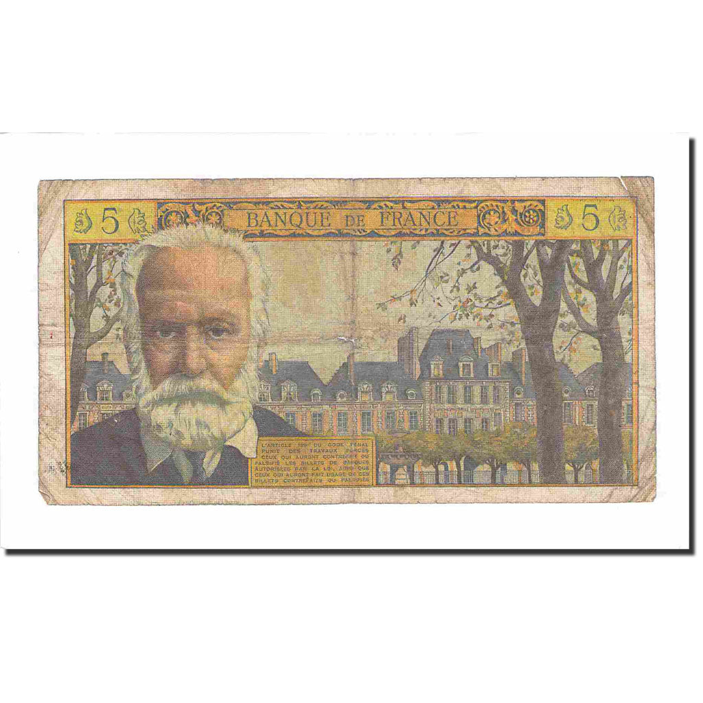 Frankreich, 5 Nouveaux Francs, Victor Hugo, 1962, 1962-03-01, S, Fayette:56.11