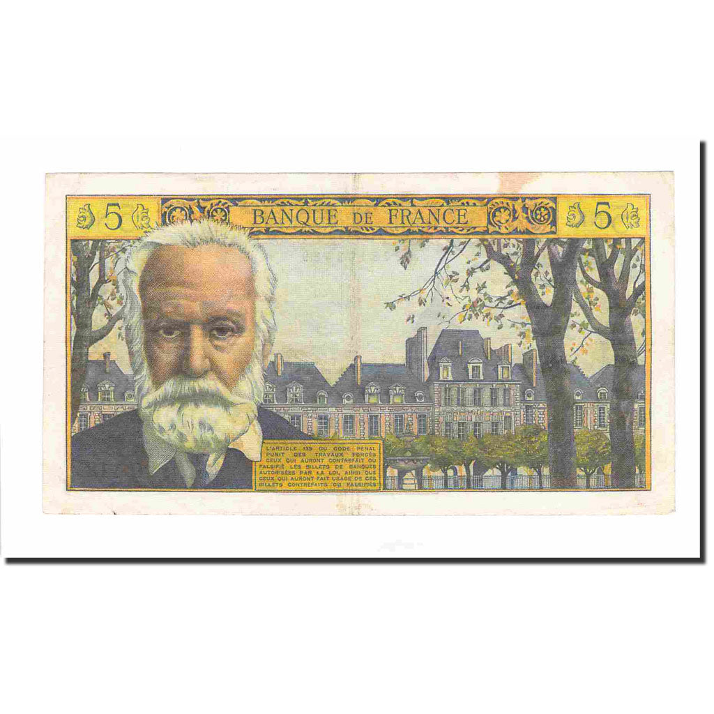 França, 5 Nouveaux Francs, Victor Hugo, 1964, 1964-05-06, EF(40-45)