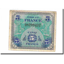 France, 5 Francs, 1944, VF(30-35), Fayette:VF17.1, KM:115a