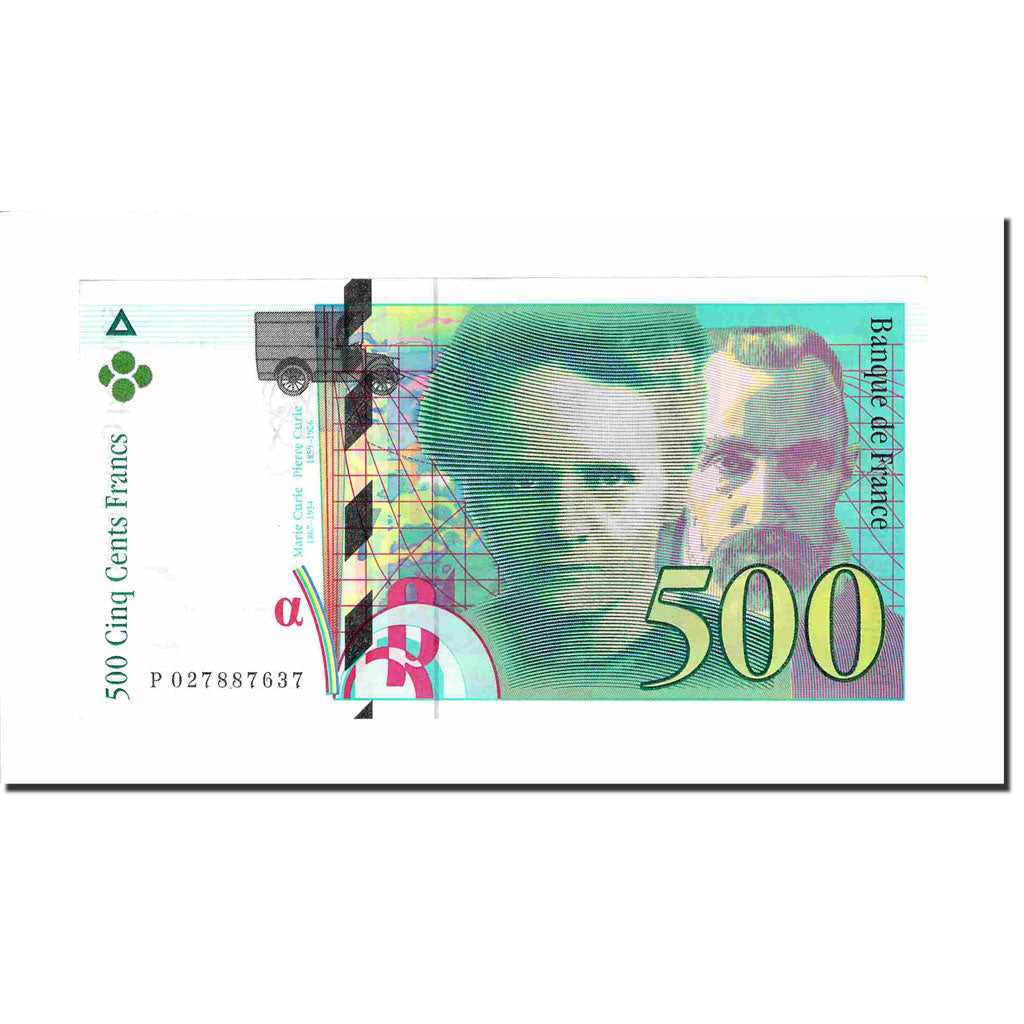 França, 500 Francs, Pierre et Marie Curie, 1994, UNC(63), Fayette:76.01