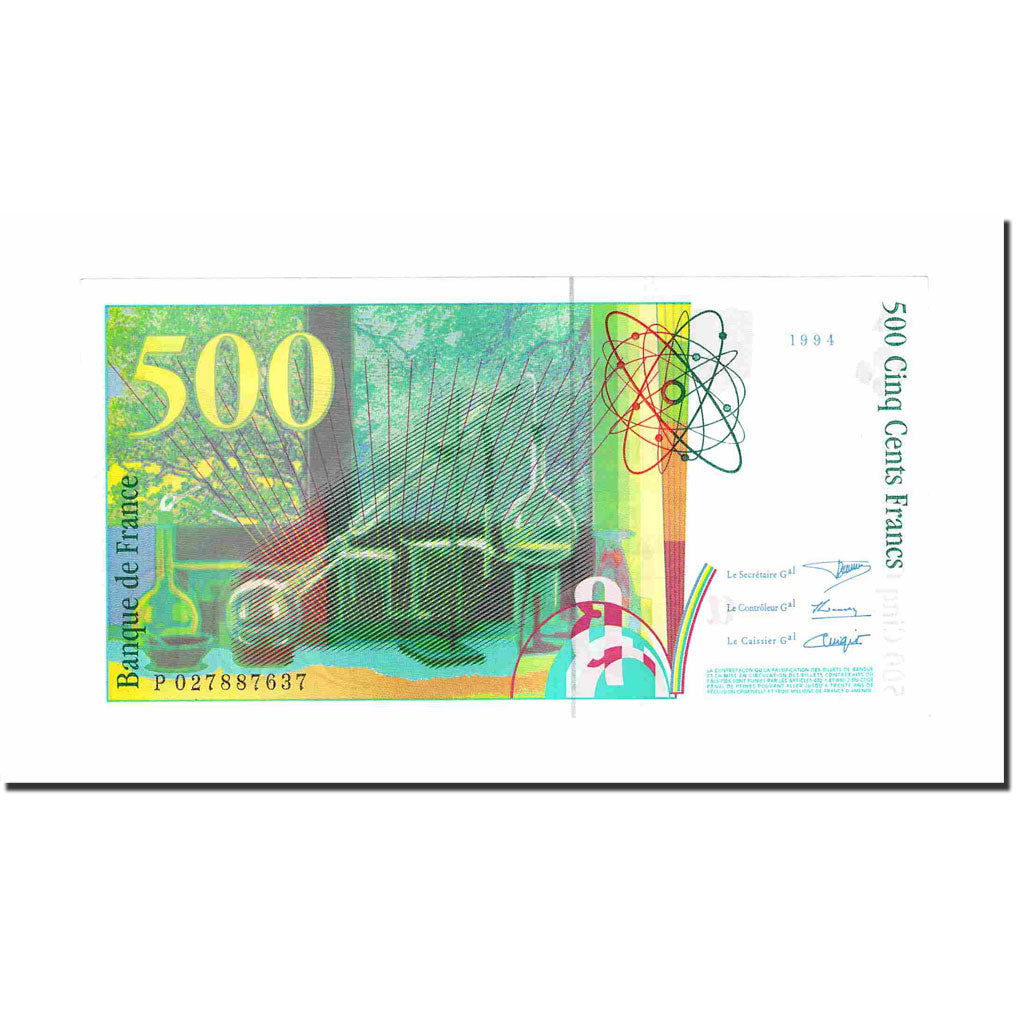 França, 500 Francs, Pierre et Marie Curie, 1994, UNC(63), Fayette:76.01