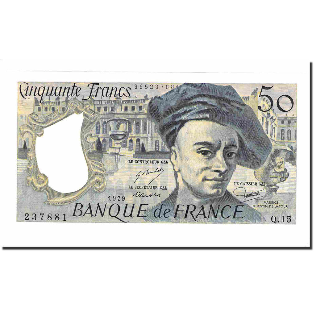 France, 50 Francs, Quentin de La Tour, 1979, SPL, Fayette:67.4, KM:152a