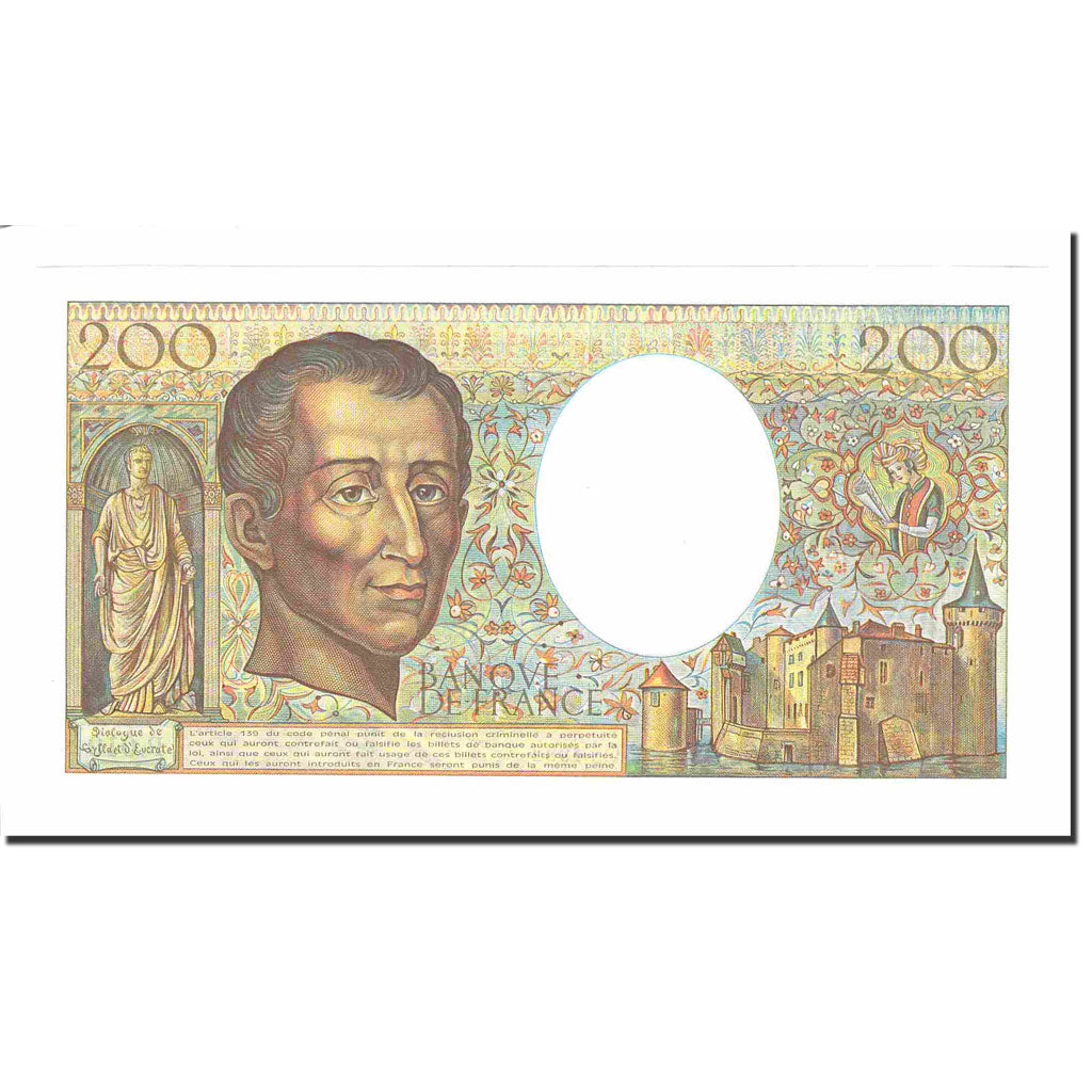 Francja, 200 Francs, Montesquieu, 1982, UNC(63), Fayette:70.2, KM:155a