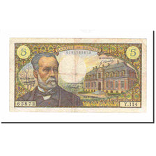 France, 5 Francs, Victor Hugo, 1969, 1969-09-04, B+, Fayette:61.11, KM:146b