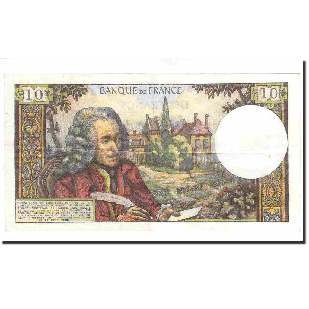 Frankreich, 10 Francs, Voltaire, 1970, 1970-09-03, SS, Fayette:62.46, KM:147c