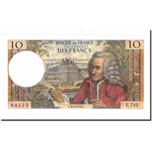 França, 10 Francs, Voltaire, 1972, 1972-03-02, UNC(60-62), Fayette:62.54