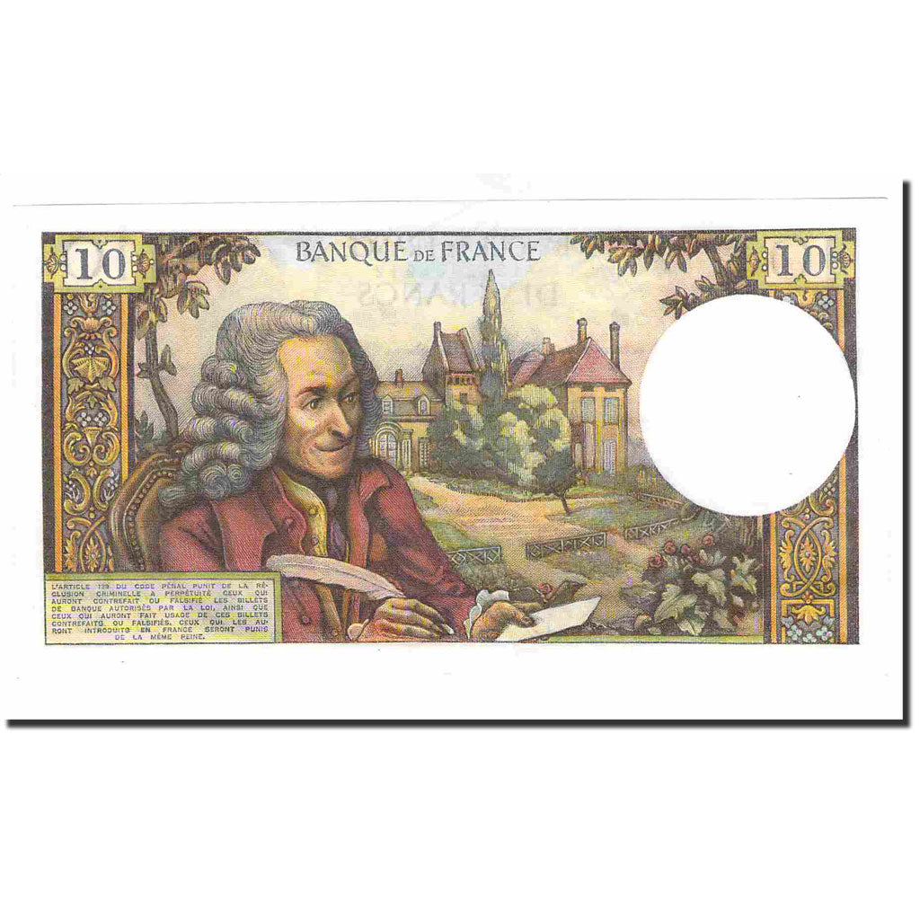 France, 10 Francs, Voltaire, 1972, 1972-03-02, SUP+, Fayette:62.54, KM:147d